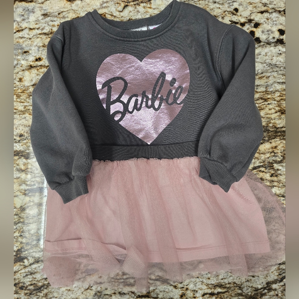 Barbie Gray and Pink Tulle Dress